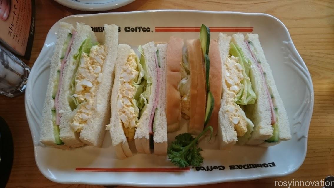 コメダ珈琲津山１３　サンドイッチ